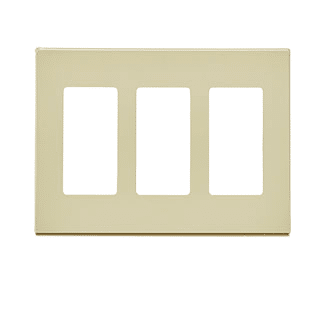 Leviton Screwless Decora Wallplate 3 Gang Ivory (80311-SI)