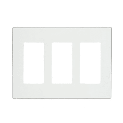 Leviton Screwless Decora Wallplate 3 Gang White (80311-SW)