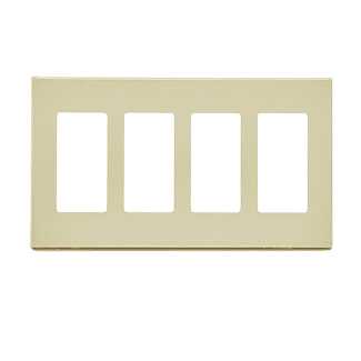 Leviton Screwless Decora Wallplate 4 Gang Ivory (80312-SI)