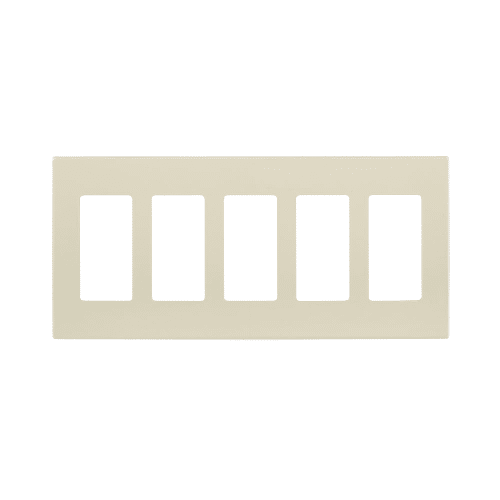 Leviton Screwless Decora Wallplate 5 Gang Light Almond (80321-ST)