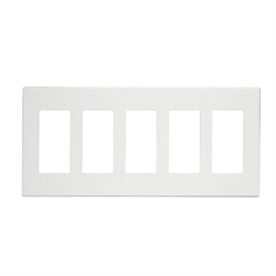 Leviton Screwless Decora Wallplate 5 Gang White (80321-SW)