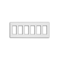 Leviton Screwless Decora Wallplate 6 Gang White (80326-SW)