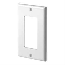 Leviton Decora Standard Size Wallplate, Thermoset, 1 Gang, Light Almond (80401-NT)