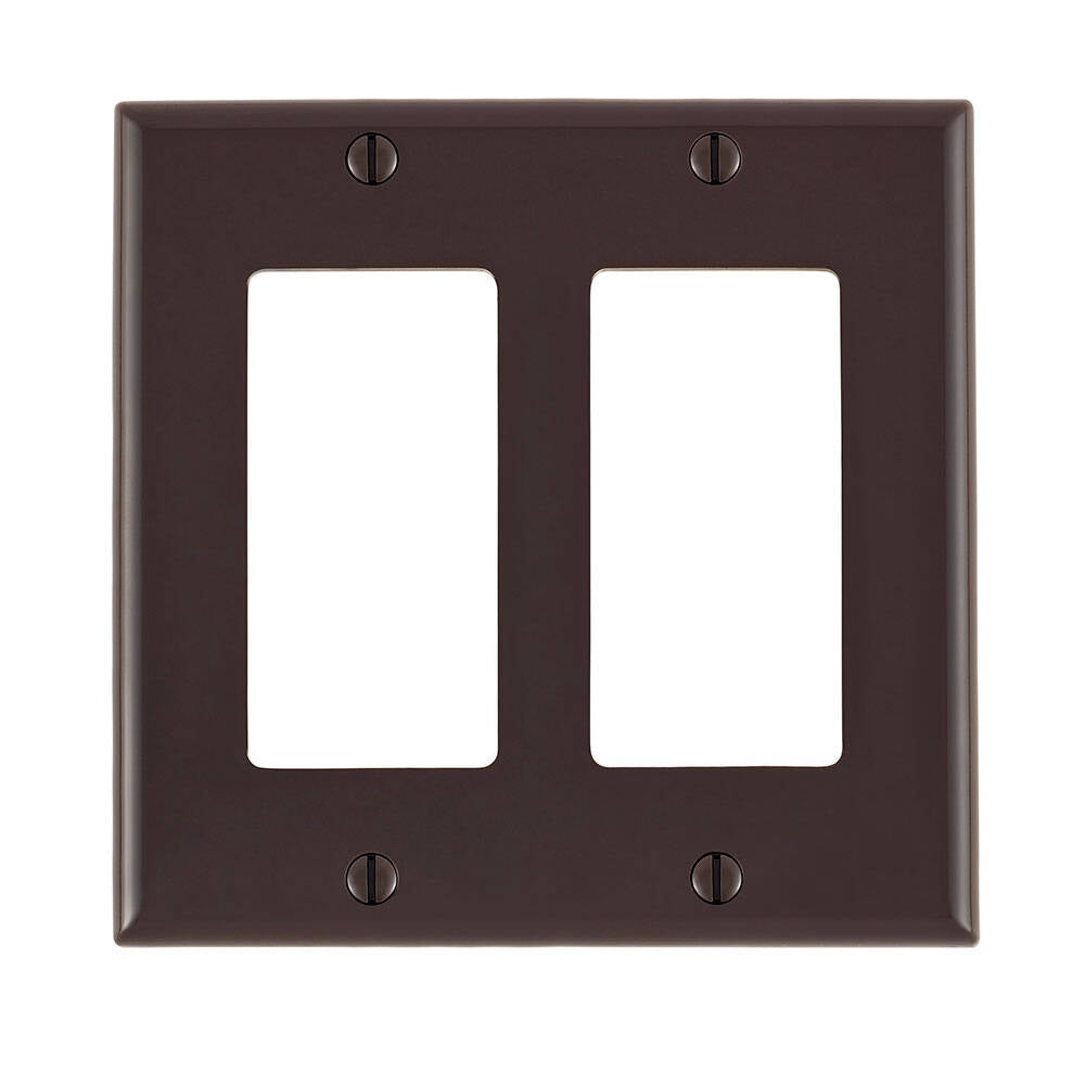 Leviton Decora Wallplate Nylon 2 Gang Brown (80409-N)