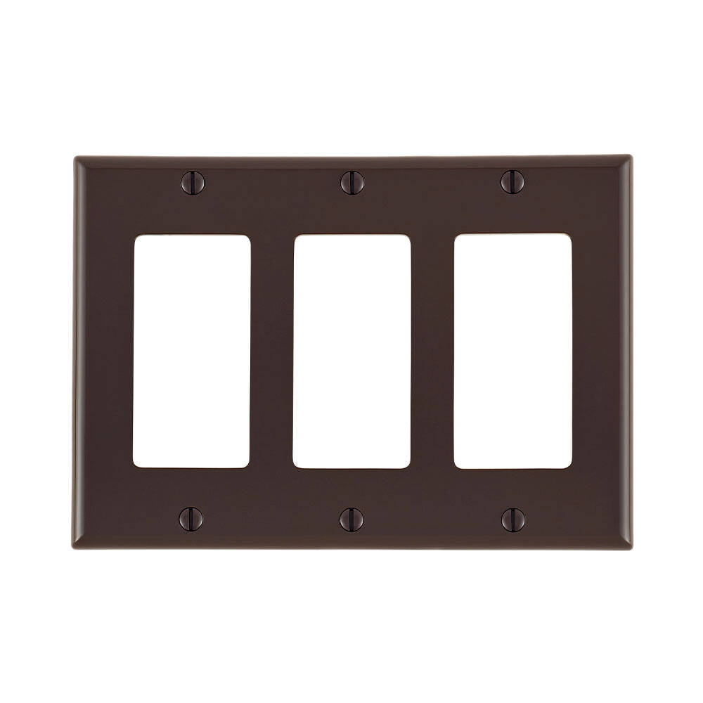 Leviton Decora Wallplate Nylon 3 Gang Brown (80411-N)