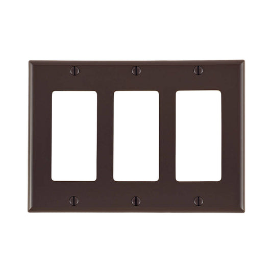 Leviton Decora Wallplate Nylon 3 Gang Brown (80411-N)