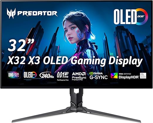 Acer X32 X3Bmiiphuzx 32 pulgadas Oled UHD 240 Hz 1.500.000:1 178 (H) 178 (