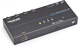 Conmutador de vídeo HDMI 2.0 de 4 puertos Black Box Corp 4K 60 Hz 4:4:4