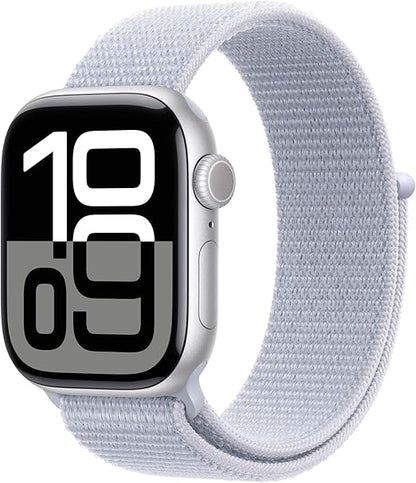 Apple Watch Series 10 GPS Sport Loop Band- 42mm-Silver