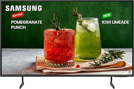 Écran LED 43 pouces 60 Hz, design sans cadre à 3 côtés, HDMI (3), Wi-Fi 5, Bluetooth