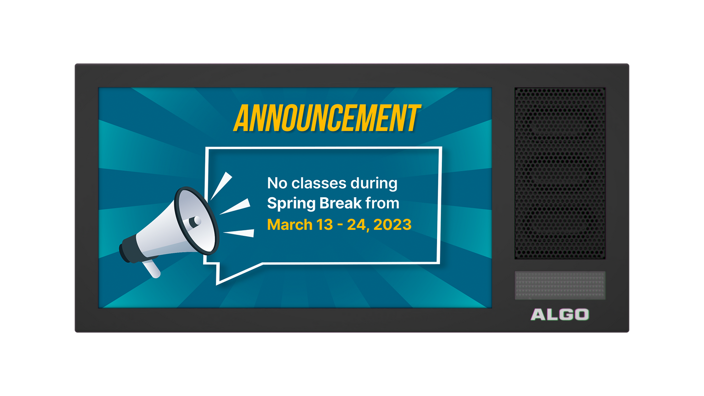 Algo Ip Digital Display With Speaker - Dual Sided  (New - Jan 2023)