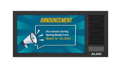 Algo Ip Digital Display With Speaker - Dual Sided  (New - Jan 2023)