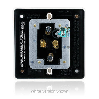 Leviton 4-in-1 Surge Protective Quadruplex Receptacle Outlet, 15 Amp, 125V Red (8480-R)