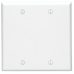 Leviton Blank Wall Plate Thermoset 2 Gang White (88025)