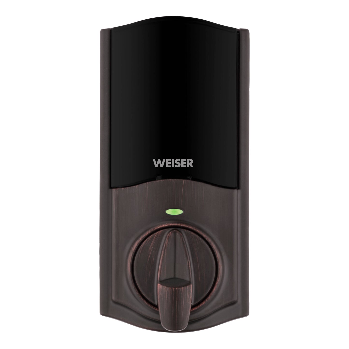 Weiser ZWave 700 Push Button Deadbolt Smart Lock, Venetian Bronze (9GED18000-027)