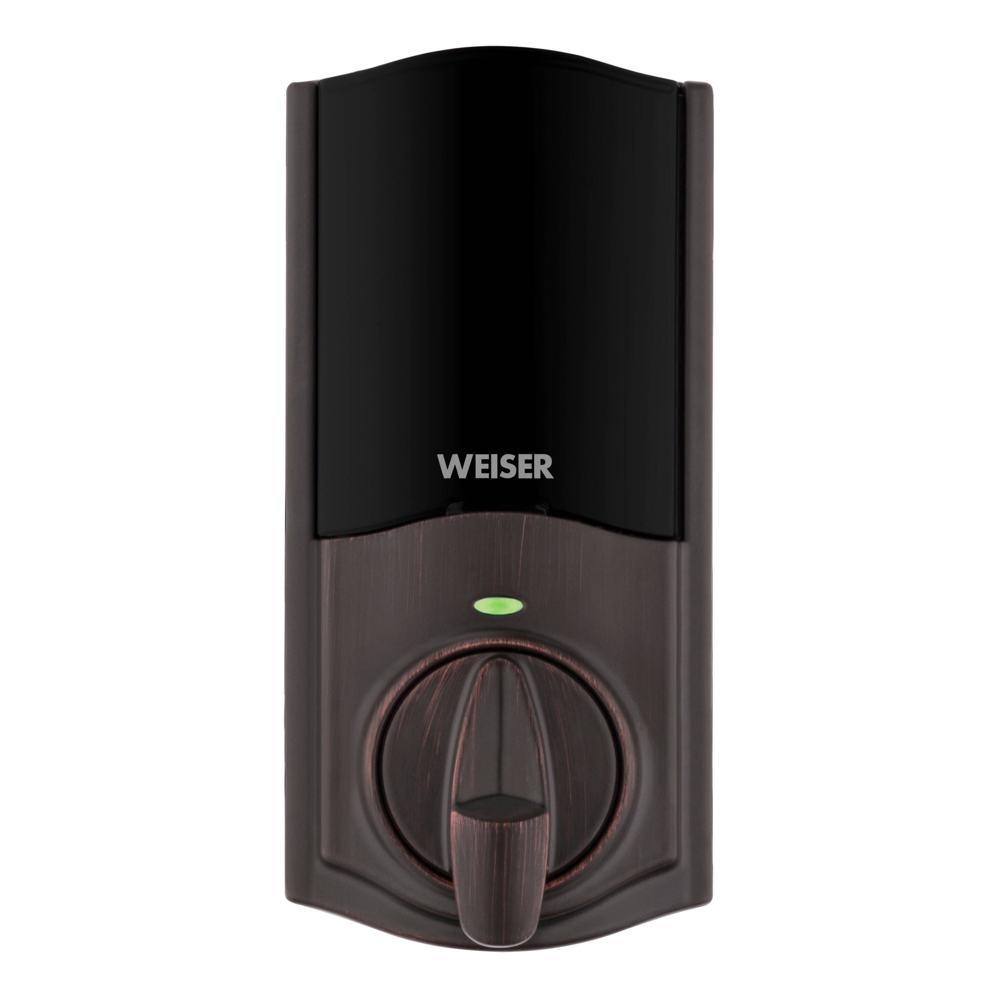 Weiser ZWave 700 Push Button Deadbolt Smart Lock, Venetian Bronze (9GED18000-027)