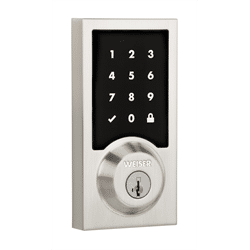 Weiser Zwave Plus Contemporary Touch Screen Deadbolt Smart Lock, Satin Nickel (9GED21500-007)
