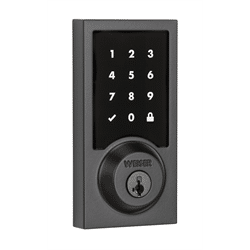 Weiser Zwave Plus Contemporary Touch Screen Deadbolt Smart Lock, Iron Black (9GED21500-008)