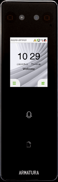 Zkteco Standalone door controller reads cards, mobile, and face/palm 3" display (ZK-AMT-OMNI-AC20-LHF)