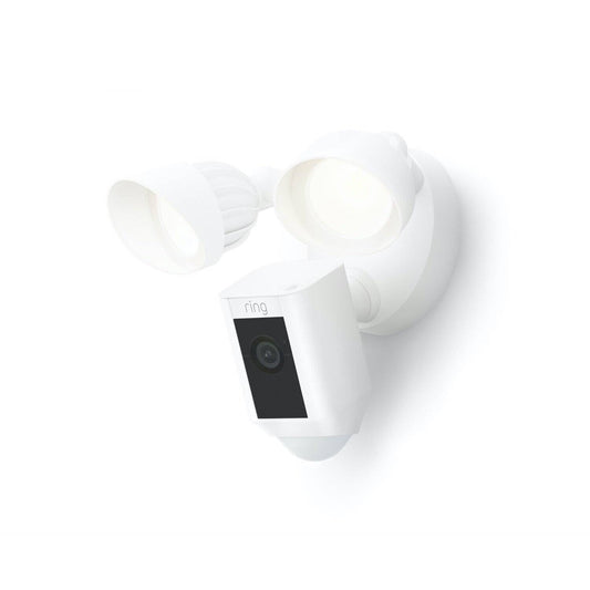 Ring Floodlight Cam Wired Plus with Motion-activated 1080p HD Video, White (B08F69M456)