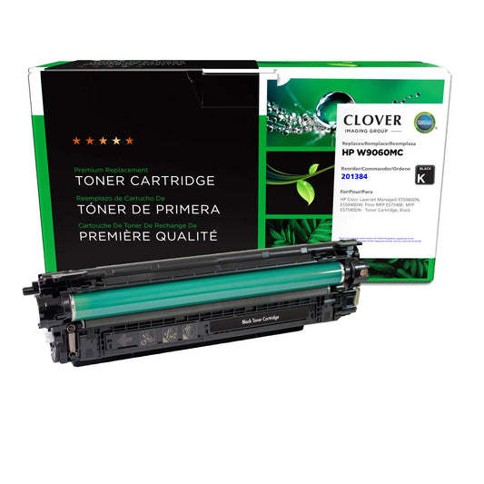 Cartucho de tóner negro remanufacturado Clover Imaging para HP W9060Mc
