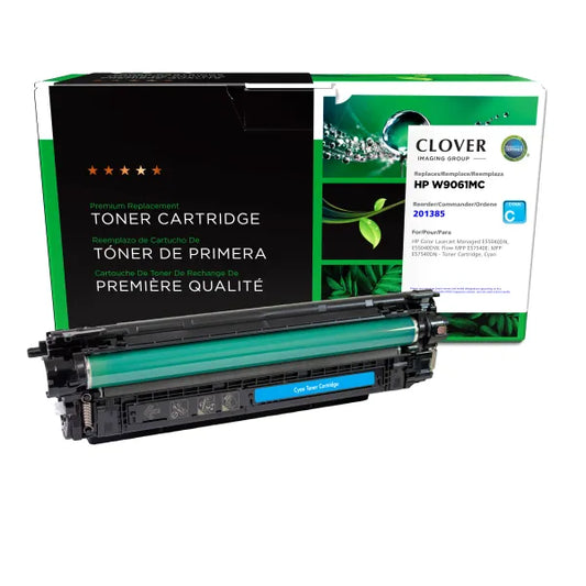 Cartucho de tóner cian remanufacturado Clover Imaging para HP W9061Mc
