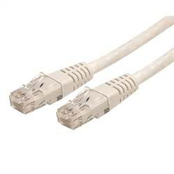 Startech CAT6 Molded Gigabit Patch Cable, 1 Foot 0.3 m , 650 MHZ, White (C6PATCH1WH)