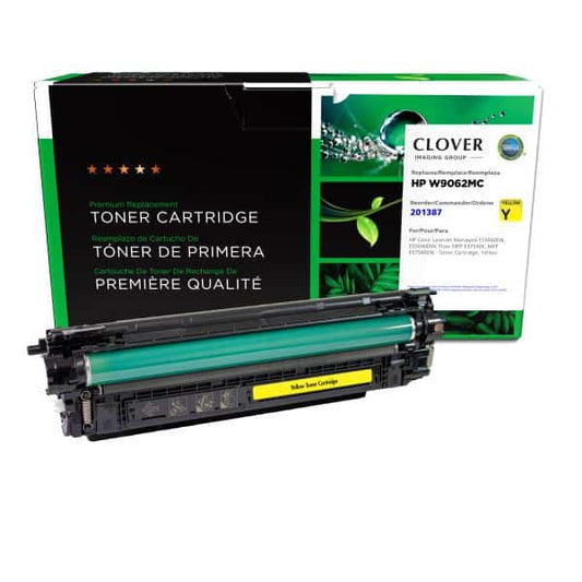 Cartucho amarillo remanufacturado Clover Imaging para HP W9062Mc