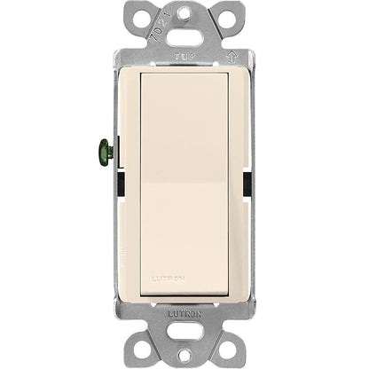 Lutron Claro Single Pole On/Off Switch 15 Amp, Light Almond (CA-1PS-LA)