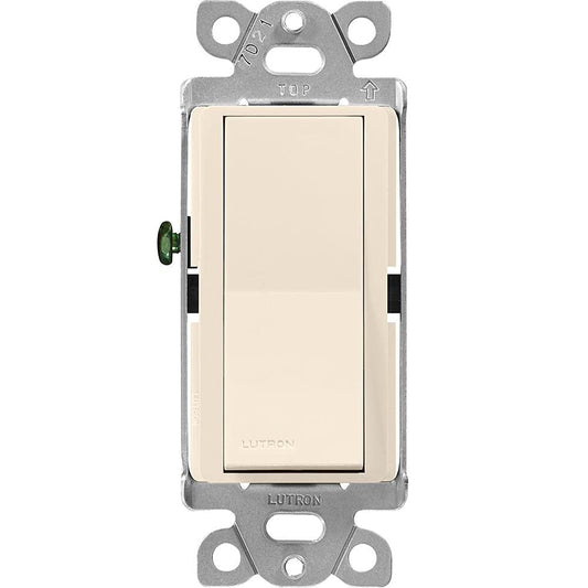Interrupteur marche/arrêt unipolaire Lutron Claro 15 A, couleur amande clair (CA-1PS-LA)