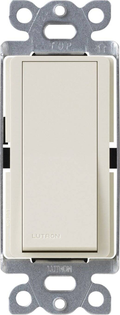 Interrupteur marche/arrêt Lutron Claro 4 voies 15 A, amande clair (CA-4PS-LA)