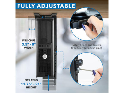 Support de tour d'ordinateur Mount It Cpu sous le bureau