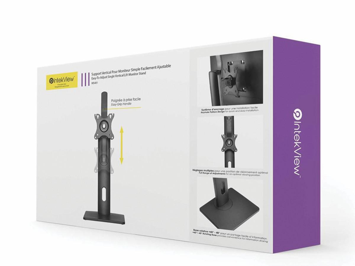 Soporte independiente para monitor sencillo Nu-Tone Intekview de fácil ajuste