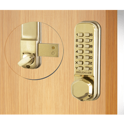 Codelocks Surface Deadbolt Polished Brass 2 3/8" (CL200-PB)