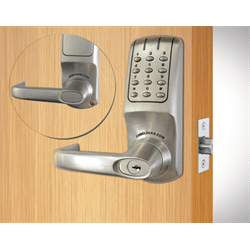 Codelocks Electronic Tubular Latchbolt Small Format IC Core Brushed Steel 2 3/8" (CL5210IC)