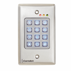 Camden Outdoor Vandal Resistant Backlit Stand Alone Access Control Keypad (CM-120WV2)