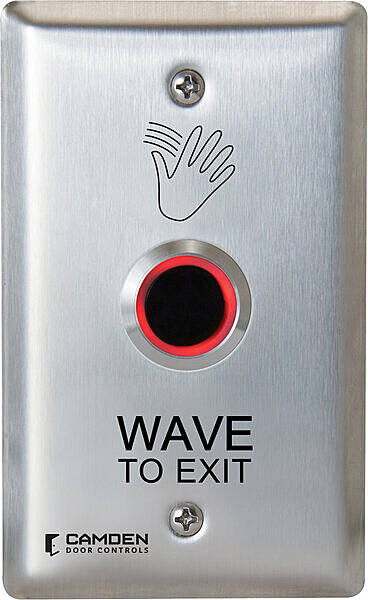 Camden ValueWave Switch, SS 1 Gg Faceplate,12/24VDC,1 Relay, French (CM-221/46F)