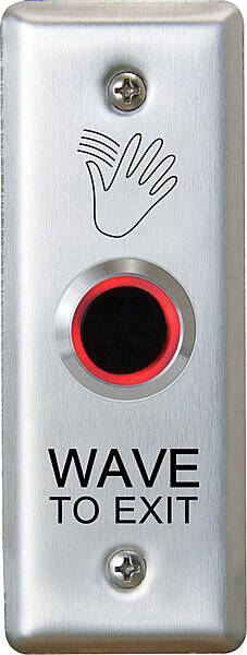 Camden ValueWave Touchless Switch, Narrow (Jamb),Wave to Exit, Red/Green Illum (CM-221/46N)