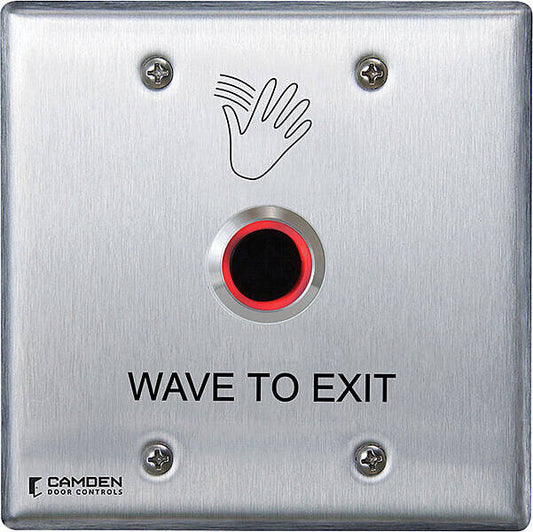 Camden ValueWave Touchless Switch, Double Gang,Wave to Exit, Red/Green Illum (CM-221/46W)