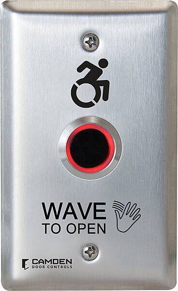 Camden ValueWave Touchless Switch, Single Gang,Wave to Open, Red/Green Illum (CM-221/A42)