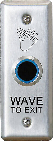 Camden ValueWave Touchless Switch, Narrow (Jamb),Wave to Exit, Blue/Green Illum (CM-222/46N)