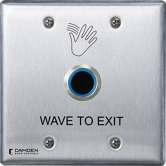 Camden ValueWave Touchless Switch, Double Gang,Wave to Exit, Blue/Green Illum (CM-222/46W)