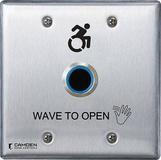 Camden ValueWave Touchless Switch, Double Gang,Wave to Open, Blue/Green Illum (CM-222/A42W)