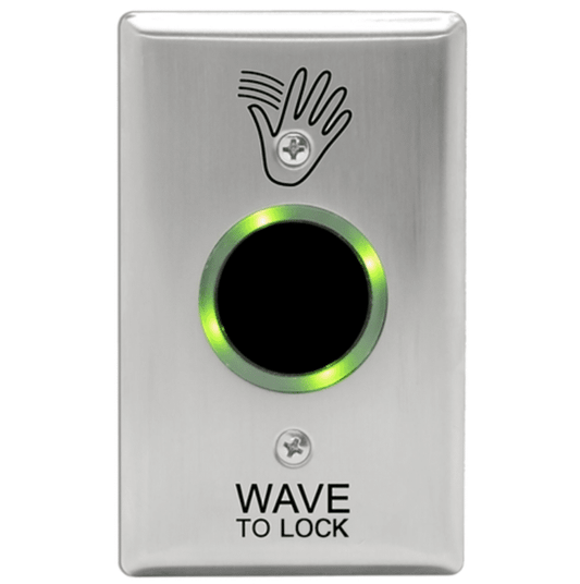 Camden Wired Touchless Sw, 1 Relay, SSteel, SingleGang Hand/Wave to Lock (CM-331/43S-SGLR)