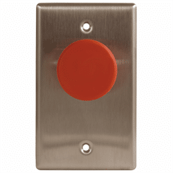 Camden Single Gang Mushroom Button, N/O contacts , Red (CM-400R)