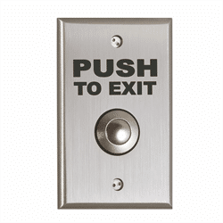 Camden Vandal Resistant Button DPDT Momentary PUSH TO EXIT (CM-9080PTE)
