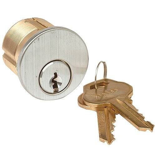 Camden Mortise Cylinder 1-1/8", Solid Brass, Chrome Finish, Keyed Alike (CM-CYL60-KA)