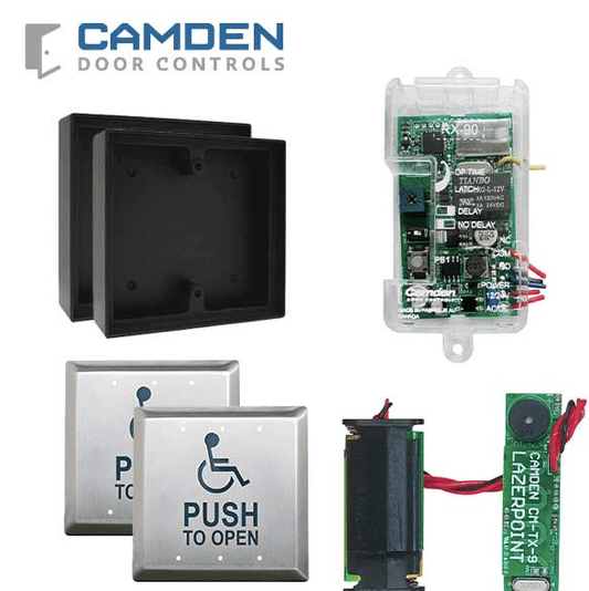 Kit sans fil Camden avec interrupteur à plaque carrée de 4 1/2 po, pour fauteuil roulant et prise de force (CM-RFL454-LPA)