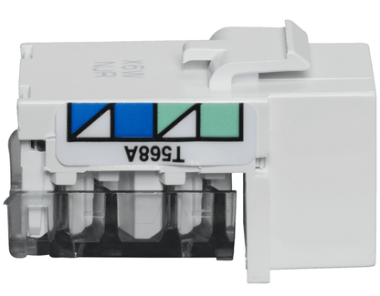 Lutron Claro CAT 6, Phone Jack Single, White (CON-1P-C6-WH)