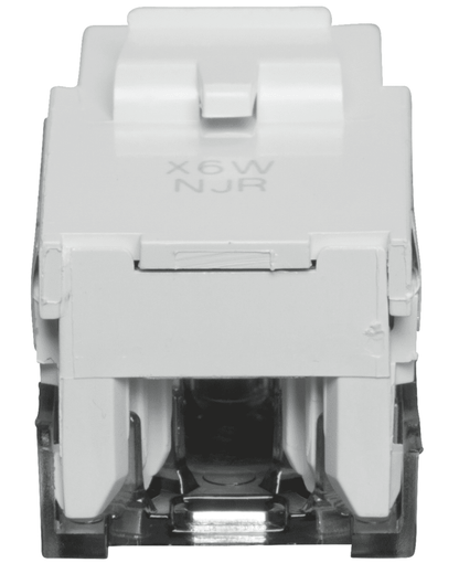Lutron Claro CAT 6, Phone Jack Single, White (CON-1P-C6-WH)